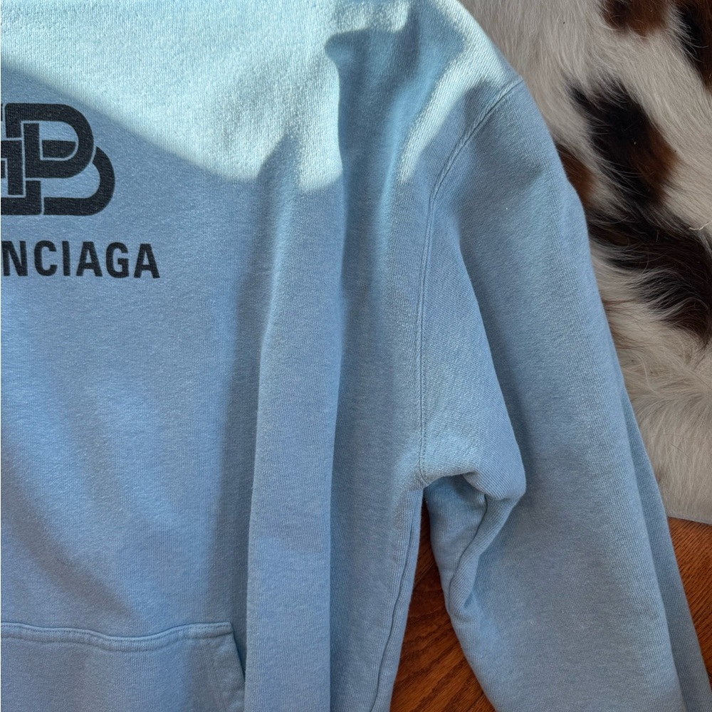 Balenciaga heavyweight hoodie Light baby blue hoody size Large - Picture 6 of 16